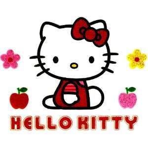  Hello Kitty sitting with flowers and apples Iron On Transfer for T 