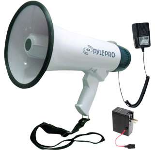 New Professional Megaphone Bull Horn +Siren & Mic PMP45R ReChargeable 
