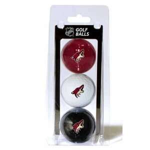  Phoenix Coyotes Set of 3 Multicolor Golf Balls Sports 