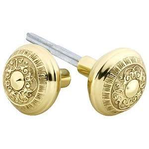  Decorative Door Knobs. Pair of Solid Brass Ornate Egg and 