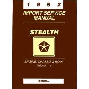  1992 DODGE STEALTH Shop Service Repair Manual Book 