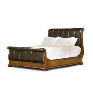  The Larkspur King Size Leather Sleigh Bed