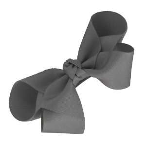  Grey Large Solid Bow Barrette