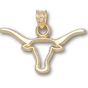   Texas Longhorns 14K Gold Pierced Longhorn 3/8 Pendant Sports
