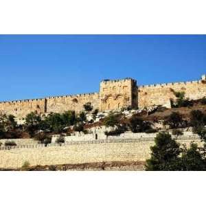 Jerusalem East Wall of the Old City and Walled up Gates   Peel and 