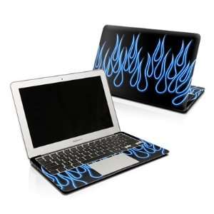  Blue Neon Flames Design Skin Decal Sticker for Apple 