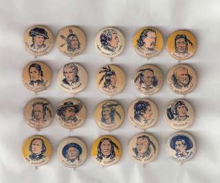  Set of 20 Western Theme Cracker Jack Pinbacks / Pins / Buttons
