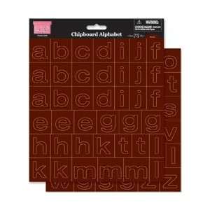  My Little Shoebox Chipboard Alphabet 8X8 Sheets 2/Pkg 