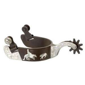   Kelly Silver Star Engraved Cutting Horse Show Spur