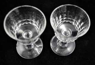   Baccarat Glass 4 1/8 Clarets Acid Marked Cut Fine France Vintage
