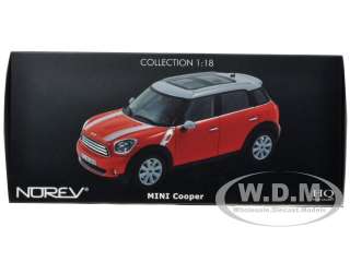 2010 MINI COOPER S RED 4 DOORS 1/18 DIECAST MODEL CAR BY NOREV 183101 