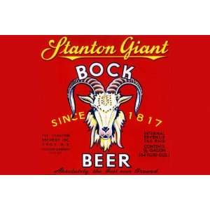  Stanton Giant Bock Beer 28x42 Giclee on Canvas