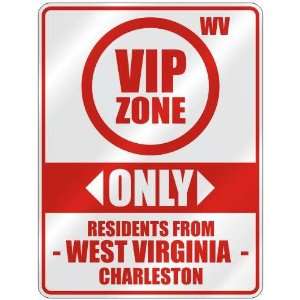   ONLY RESIDENTS FROM CHARLESTON  PARKING SIGN USA CITY WEST VIRGINIA