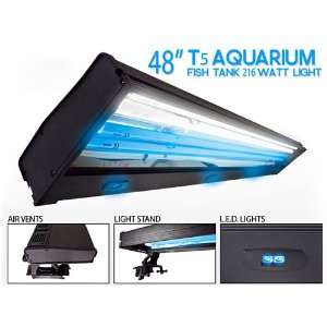   48 216w T5 Aquarium Light Fixture Reef Fish Tank Light