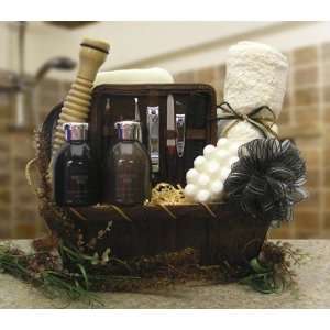 Men´s Spa Caddy Gift Basket  Grocery & Gourmet Food