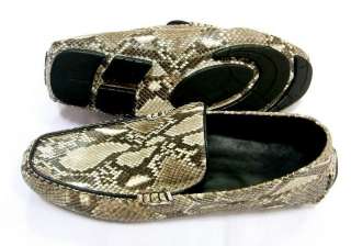 Cool GENUINE PYTHON SNAKE SKIN LEATHER CASUAL LOAFERS MENS SHOES 
