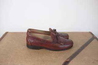 Allen Edmonds Woodstock   10.5 EEE   Brown Tassel Kiltie Loafer Shoes 