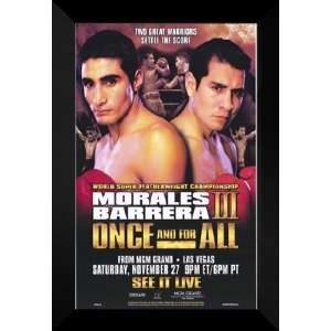  Erik Morales vs Barrera 27x40 FRAMED Boxing Poster 2004 