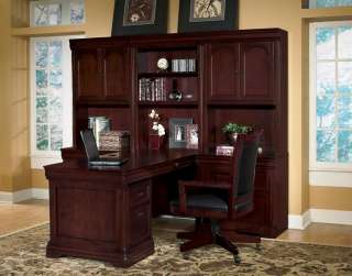 Cherry Wood Office Furniture Wall Computer Desk Unit  