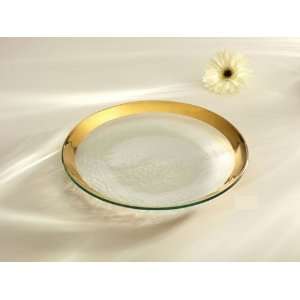  AnnieGlass Roman Antique Round Platter   14 Inches Gold 