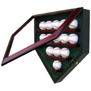  14 Baseball Homeplate Shaped Display Case Sports 