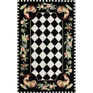  Rugs USA Rooster 3 6 x 5 6 black Area Rug