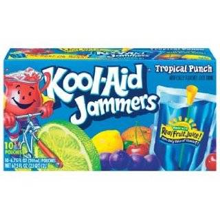Kool Aid Tropical Punch Jammers, 10 Count, 6 Ounce Pouches (Pack of 4 