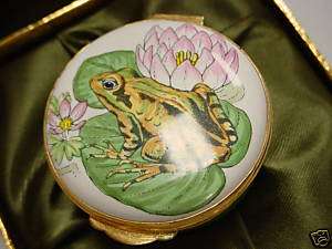 Crummles & Co. English Porcelain Frog Trinket Box  