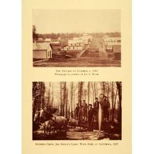 1943 Print Glidden Village & Joe Kellys Camp Chippewa   Original 