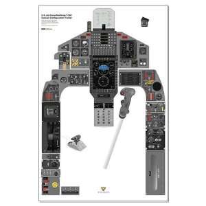  T 38C Cockpit Training Poster Military Large Poster by 