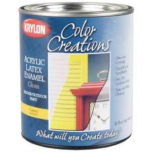  Krylon Color Creations Gloss Enamel, 1 Qt Yellow