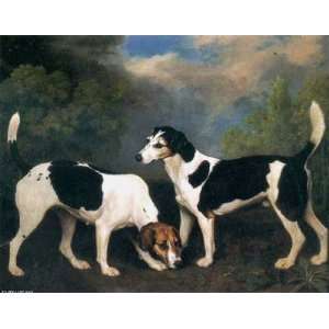   George Stubbs   24 x 18 inches   A Couple of Foxhounds