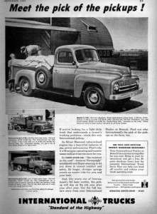 1951 International Harvester L 122 Pickup Truck Original Ad  
