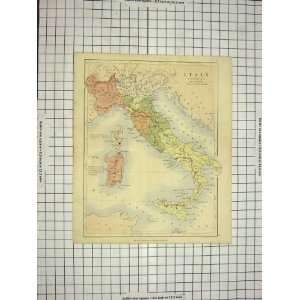  ANTIQUE MAP c1790 c1900 ITALY SARDINIA SICILY CORSICA