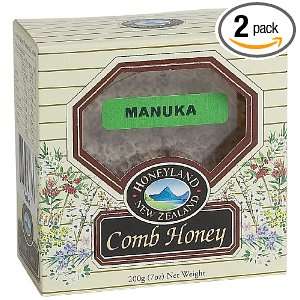 Honeyland Manuka Comb Honey, 7 Ounce Tub (Pack of 2)  