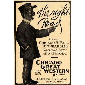 1906 Ad Chicago Great Western Railway Vacation Train   Original Print 
