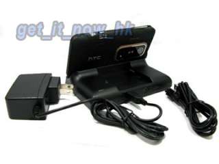 USB + AC Charger Battery Dock Cradle For HTC EVO 3D  