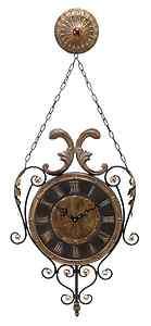 Old World French Design Metal Wall Clock  