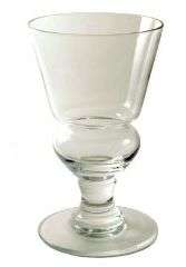 Set of 6 Hand Blown Pontarlier Absinthe Glass, CRYSTAL  