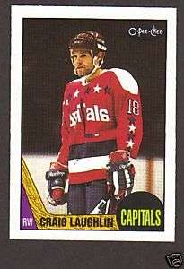 1987 88 OPC Hockey Craig Laughlin #161 Capitals NM/MT  