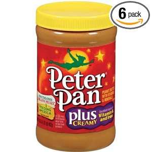 Peter Pan Creamy Plus Peanut Butter, 16.3 Ounce (Pack of 6)  