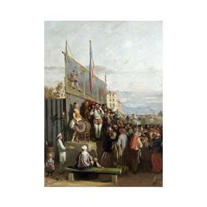 Charles Edouard Elmerich   The Travelling Circus Giclee  