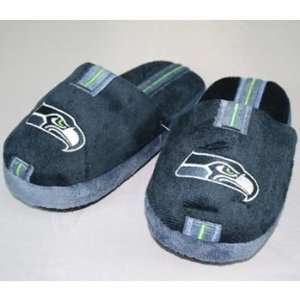 Seattle Seahawks Youth Team Stripe Plush Slippers (Quantity of 1)