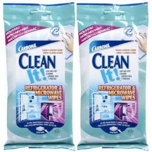 Carbona Clean It Refrigerator & Microwave Wipes, 20 ct 2 ct (Quantity 