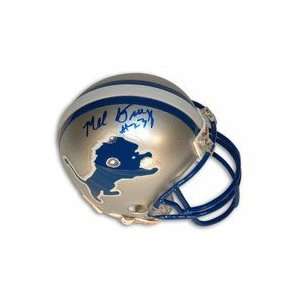   Gray Autographed Detroit Lions Mini Football Helmet 