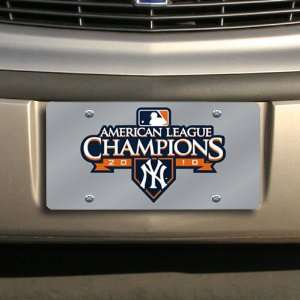  New York Yankees 2010 ALCS Champions Laser Cut Chrome License 