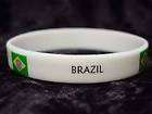 Brazil Flag Country Pride Wristbands Set of 2