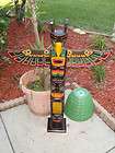 AWESOME HANDCARVED 40 INCH WOOD TOTEM POLE WITH WINGS
