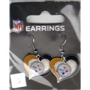   Steelers Earrings Hart With Logo New For 2011 