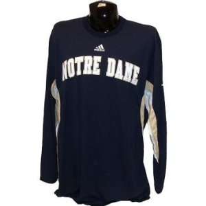  Notre Dame Mens Basketball Game Issued Long Sleeve Navy Warm up 